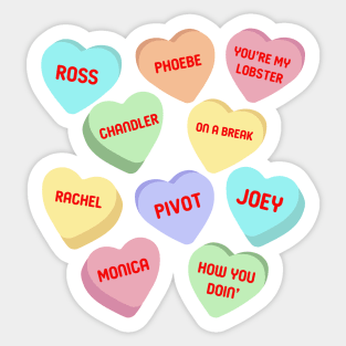 Friends Conversation Hearts Sticker